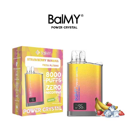 BalMY Power Strawberry Banana 0mg - Vaper Desechable